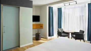 In-room safe, desk, blackout curtains, iron/ironing board