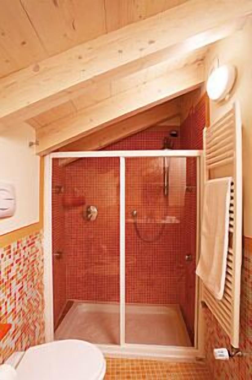 classic double room | bathroom | shower, free toiletries, hair dryer, bathrobes