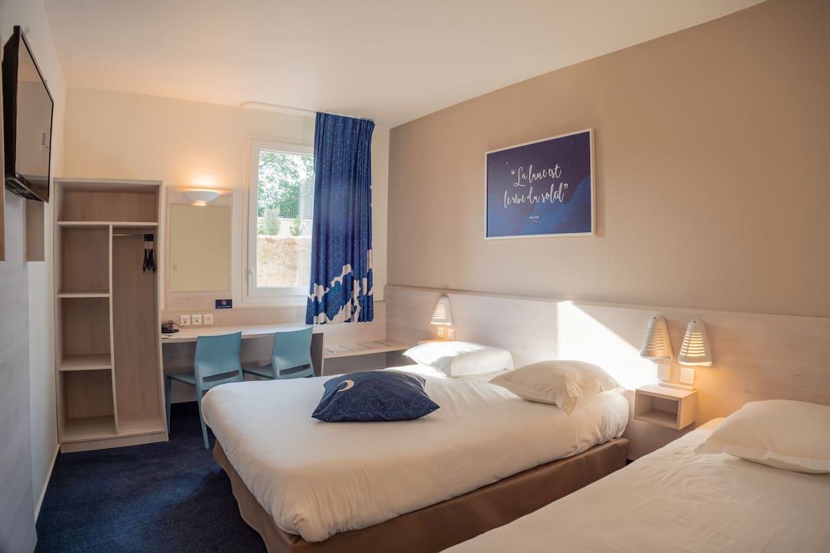 desk, blackout curtains, soundproofing, iron/ironing board