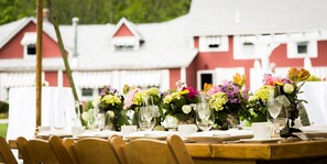 Outdoor wedding area