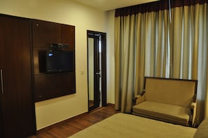 Phòng Executive, 1 giường đôi | Bộ trải giường bằng vải cotton Ai Cập, bộ đồ giường cao cấp 