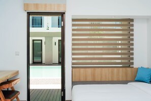 Deluxe Twin Room, Pool Access | View from room - Bloo Bali Hotel (Kuta)