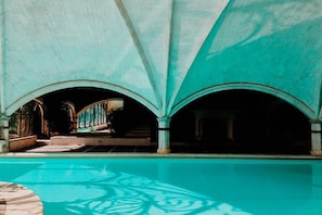 Indoor pool, seasonal outdoor pool