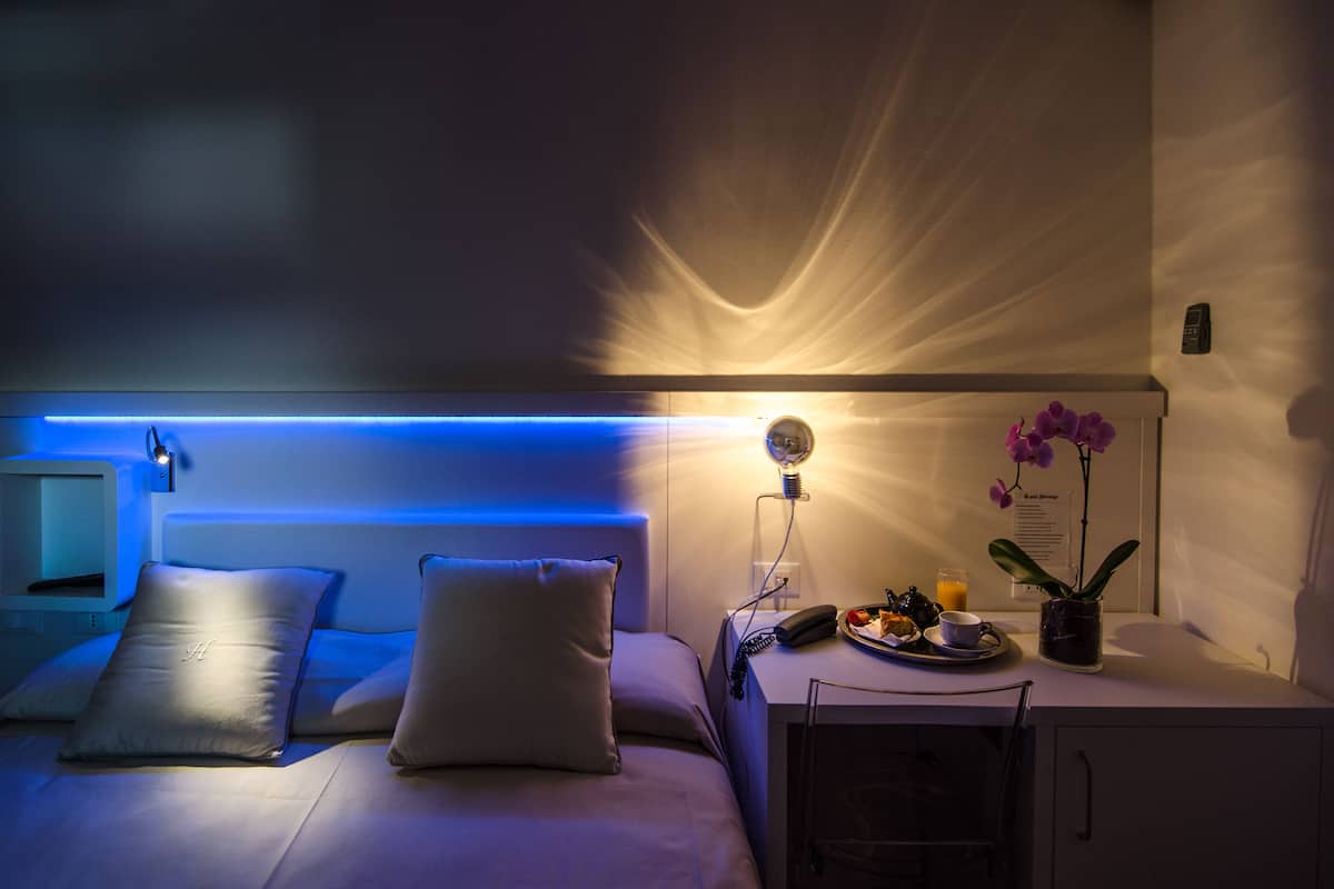 classic double or twin room, terrace, pool view | minibar, in-room safe, individually furnished, desk