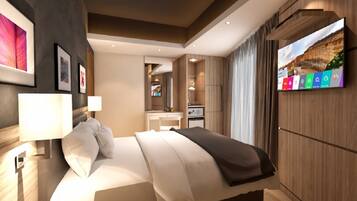Down duvets, minibar, in-room safe, individually decorated
