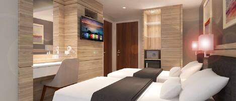 Deluxe Room, 2 Twin Beds | Down comforters, minibar, in-room safe, individually decorated