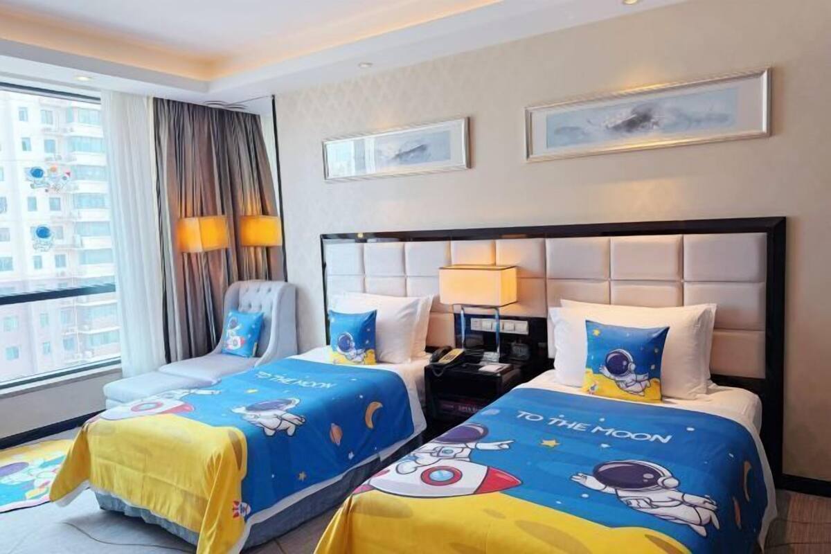 In-room safe, desk, laptop workspace, blackout curtains