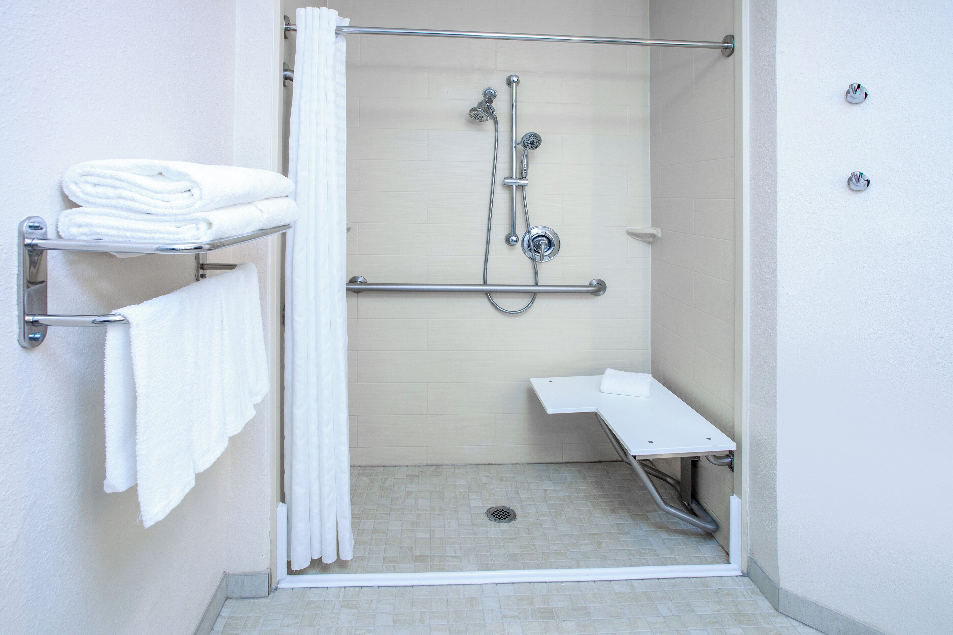 room, 2 double beds, accessible (roll-in shower) | bathroom | free toiletries, hair dryer, towels, soap