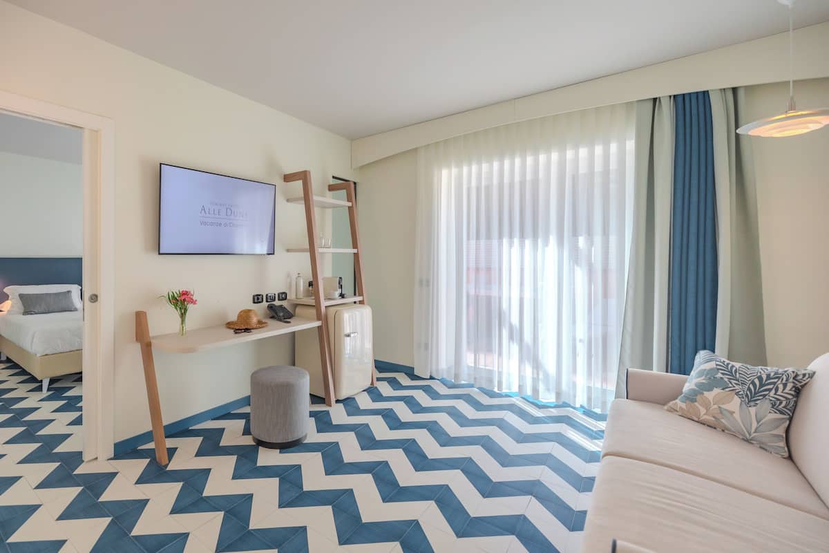 Exclusieve suite | 1 slaapkamer, luxe beddengoed, een kluis op de kamer