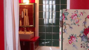Free toiletries, hair dryer, bidet, towels
