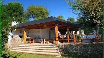 Outdoor banquet area