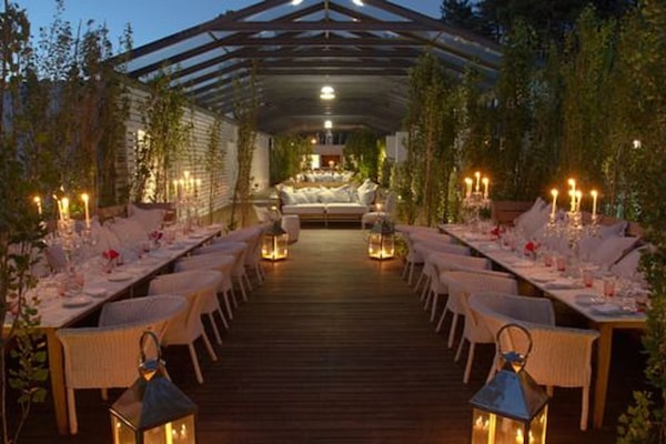 Außenbereich für Bankette