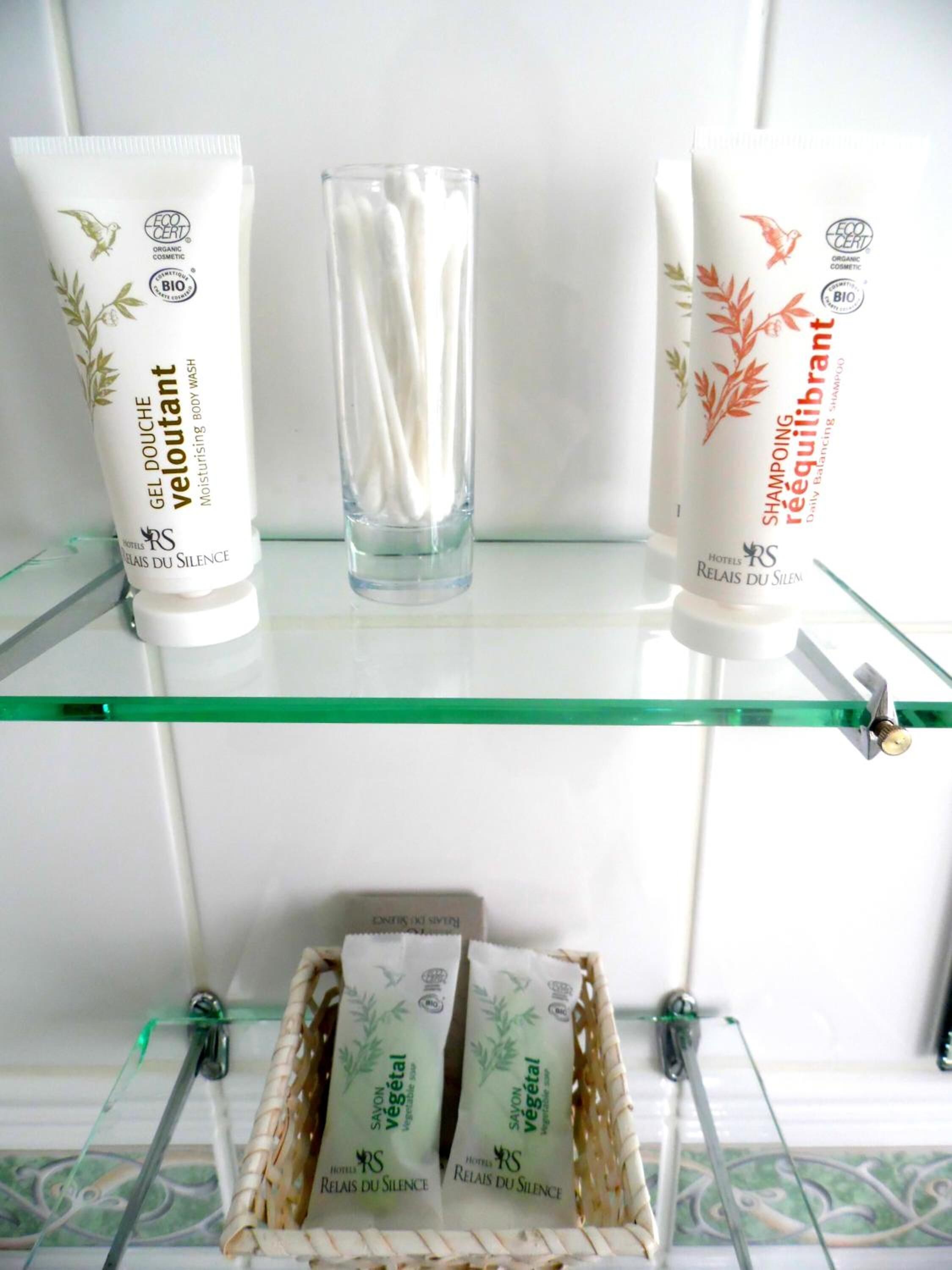 free toiletries, hair dryer, towels