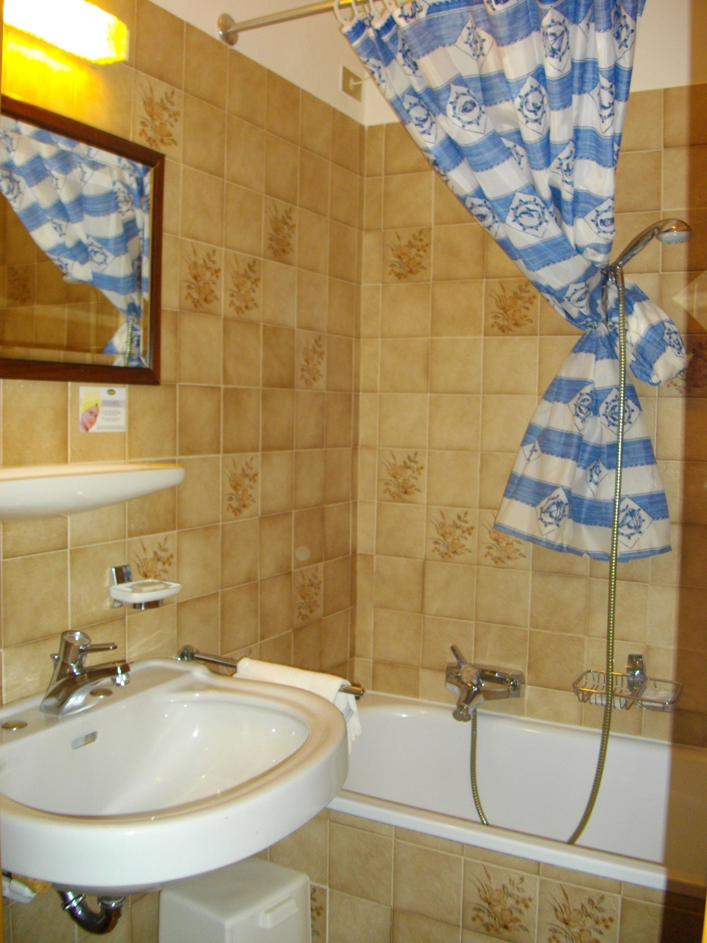 free toiletries, hair dryer, towels