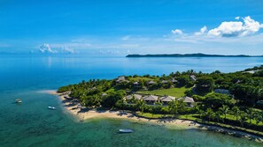 Luxe villa, 1 slaapkamer, privézwembad, uitzicht op zee | 1 slaapkamer, een strijkplank/strijkijzer, wifi (toeslag), beddengoed