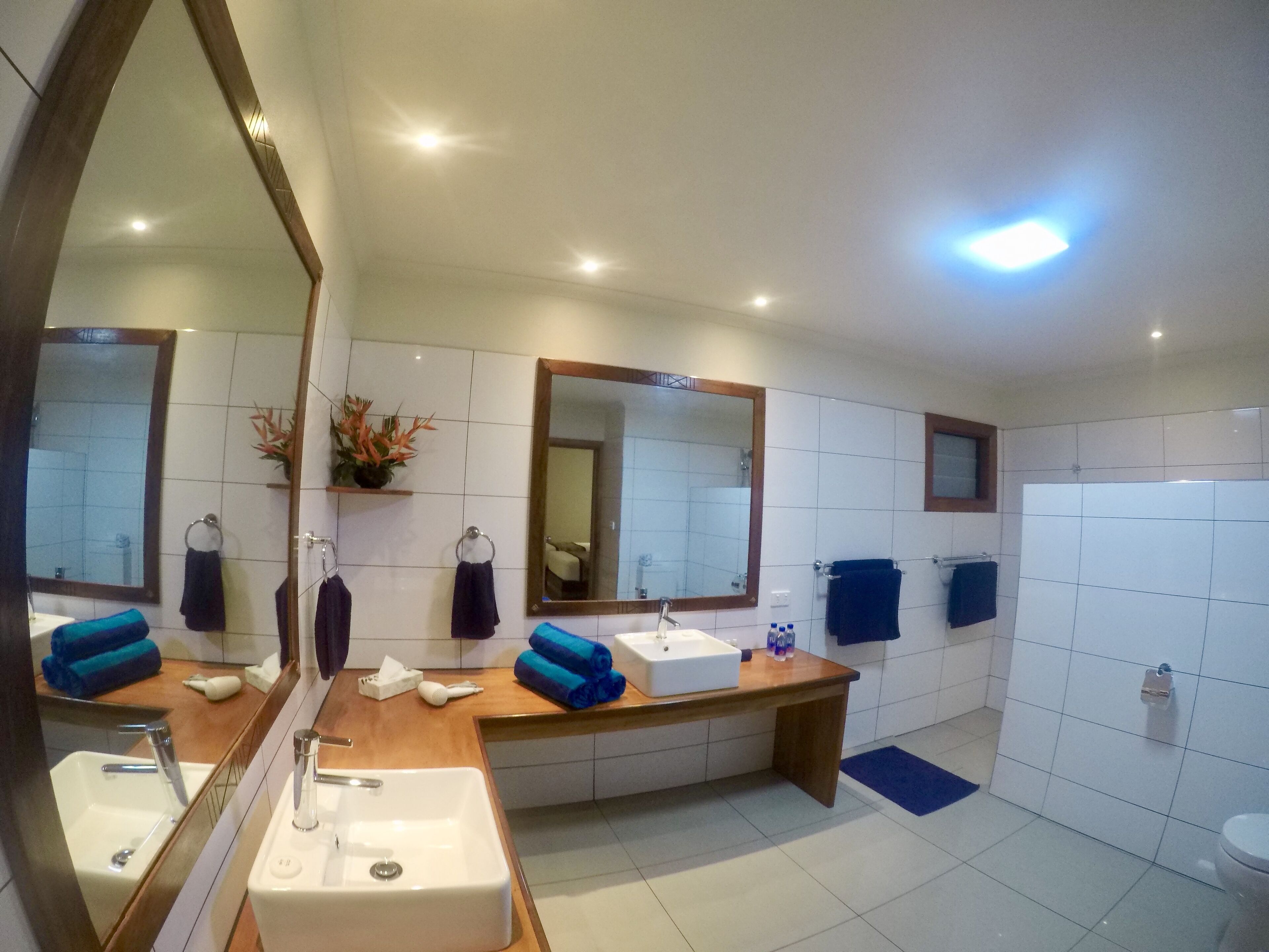 luxury villa, 1 bedroom, private pool, ocean view | bathroom | shower, rainfall showerhead, free toiletries, hair dryer