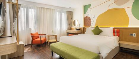 Kahden hengen luksushuone | Minibaari, tallelokero huoneessa, äänieristys, ilmainen Wi-Fi