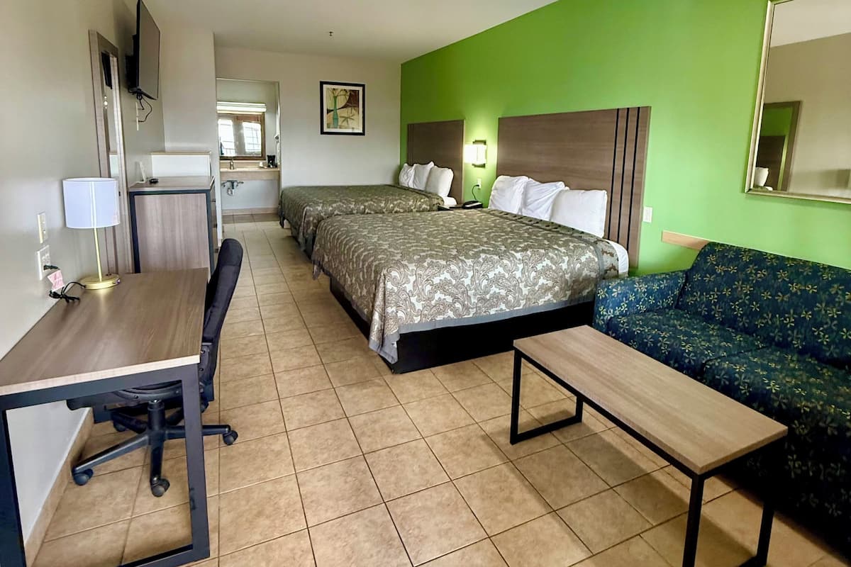 Standard Room, Two King | 1 bedroom, desk, blackout drapes, iron/ironing board
