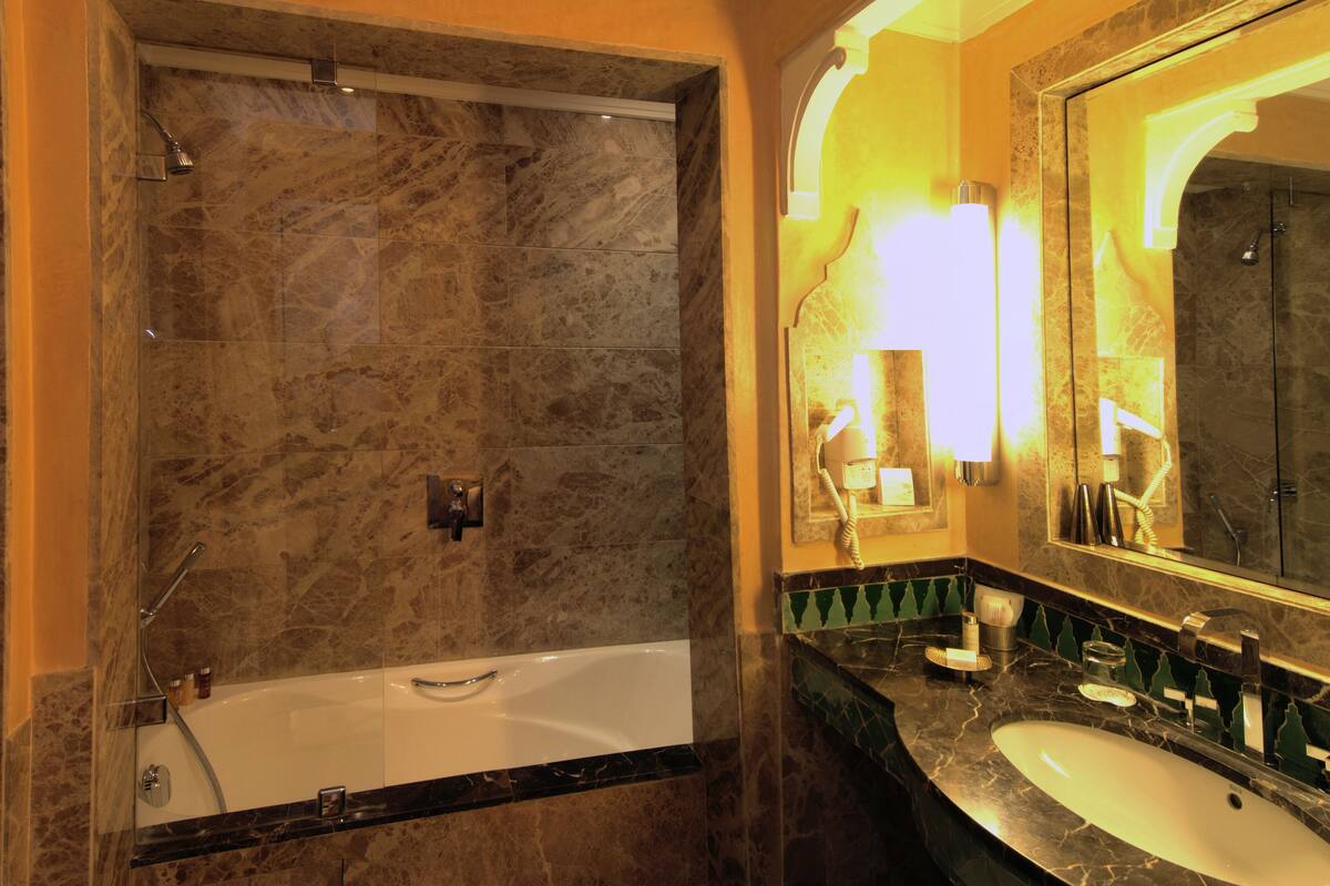 bathrobes, slippers, towels