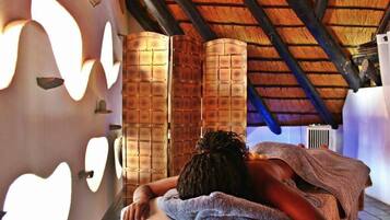 Behandelingskamers voor koppels, aromatherapie, manicures en pedicures