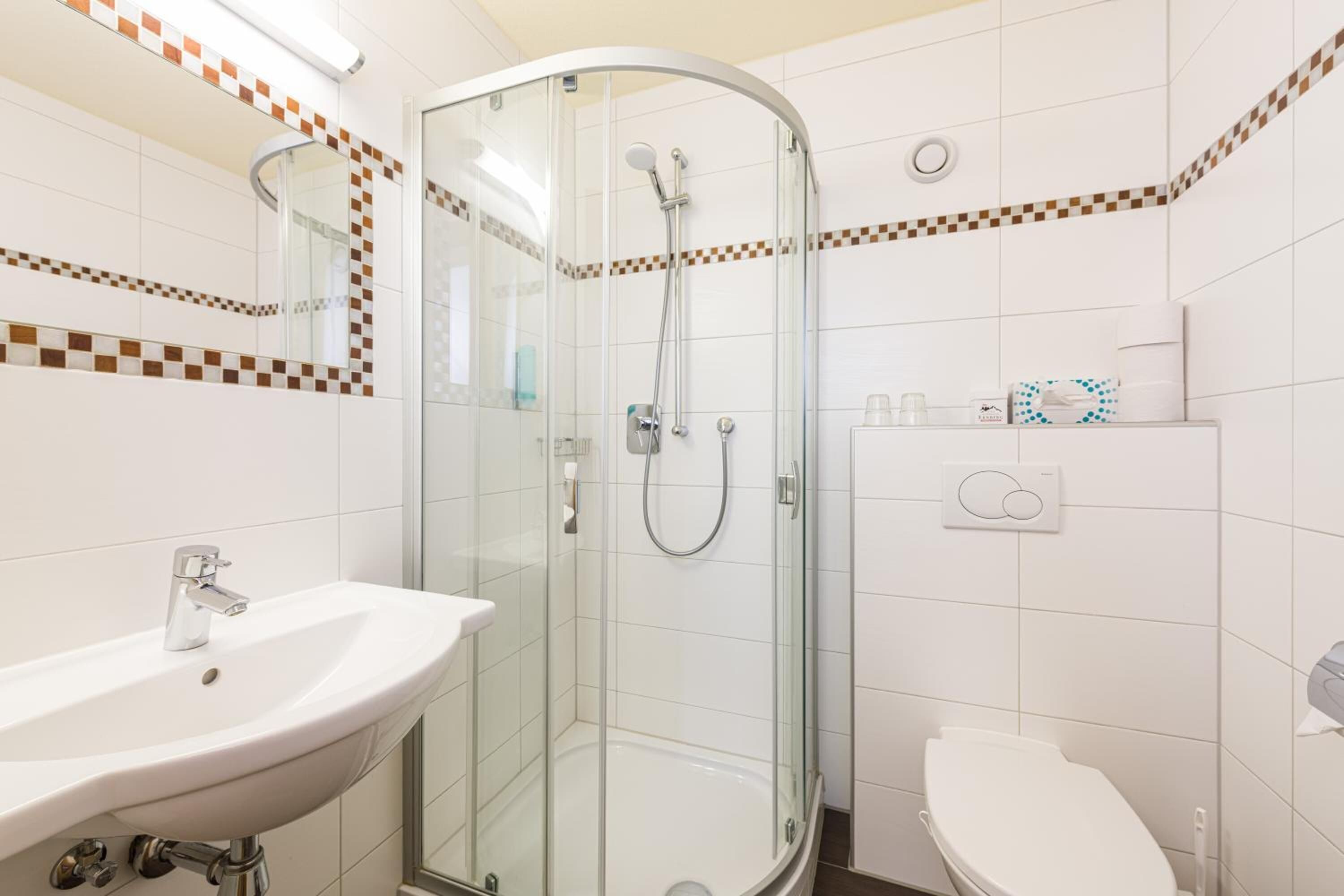 free toiletries, hair dryer, towels