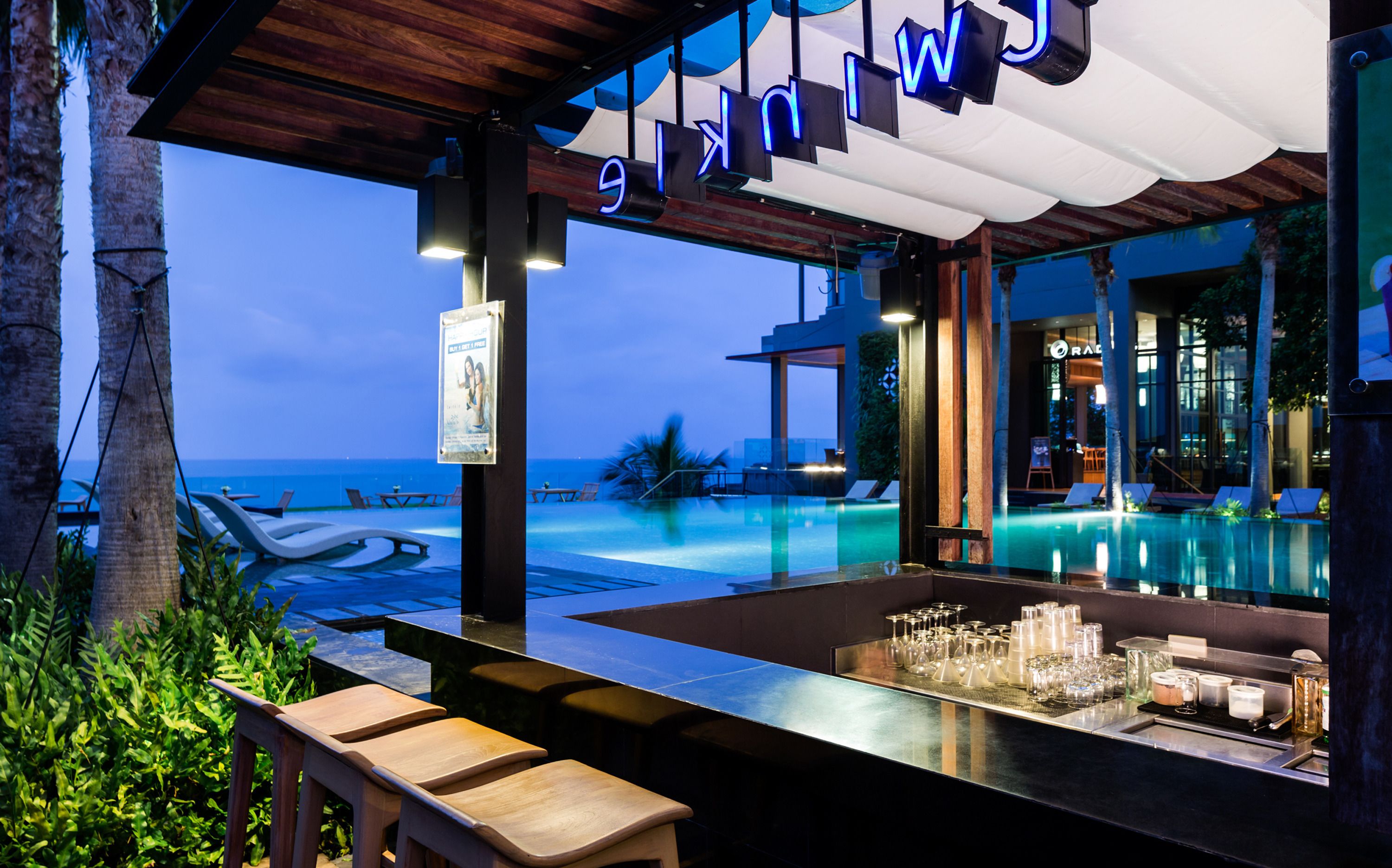 Poolside bar