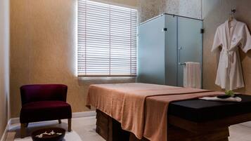 Hot tub, body treatments, aromatherapy, body scrubs, facials