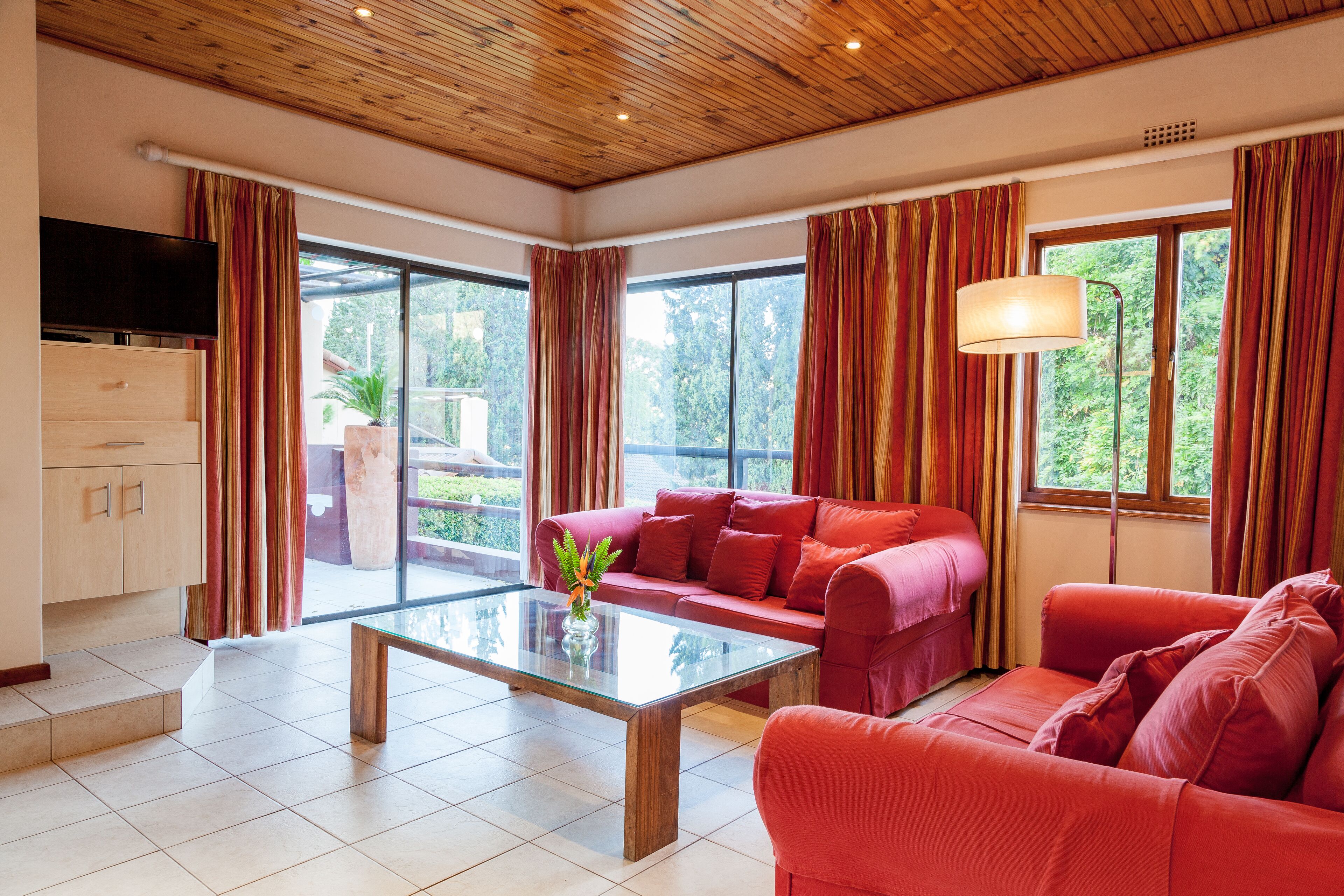 Villa | Living area | Flat-screen TV, fireplace