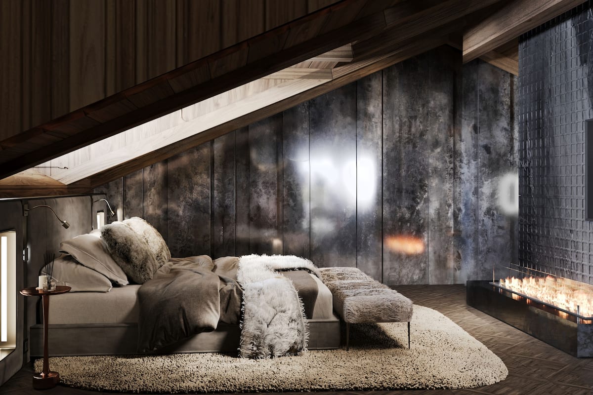 Suite open space with Dolomites view, whirlpool bath and sofa bed | 1 bedroom, premium bedding, down comforters, Select Comfort beds