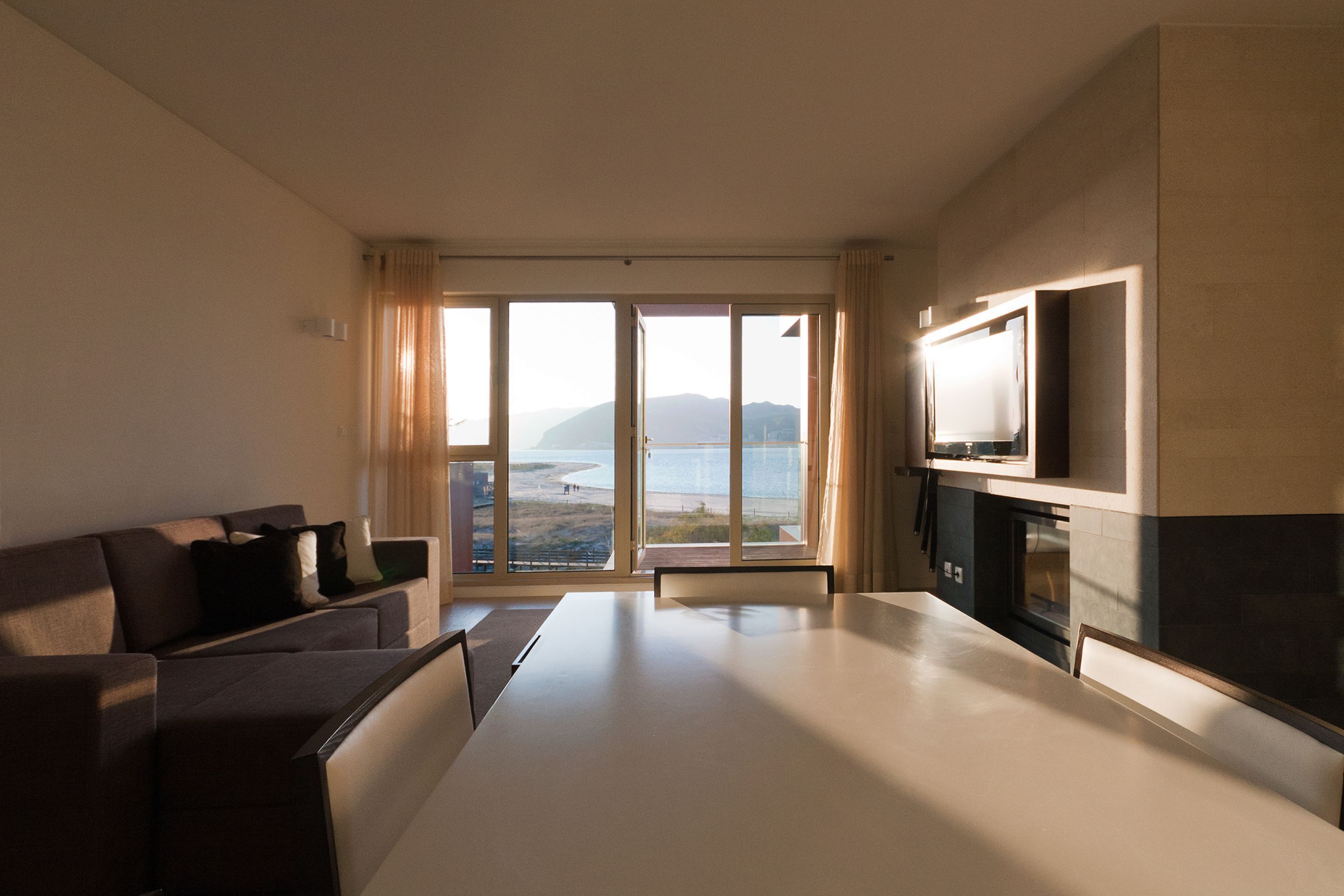 apartment, 1 bedroom, sea view (beach apartments) | living area | 42-cm lcd tv with digital channels, tv