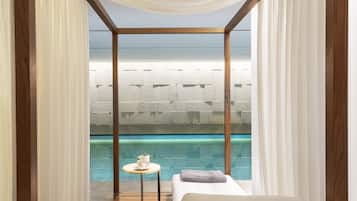 Salas de tratamiento para parejas, un sauna, baño turco