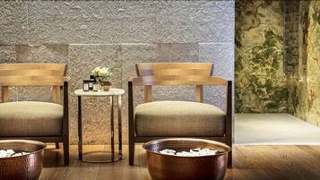 Couples treatment room(s), sauna, steam room, body treatments