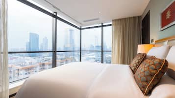 Superior-Apartment, 2 Schlafzimmer | Hochwertige Bettwaren, Daunenbettdecken, Pillowtop-Betten, Minibar