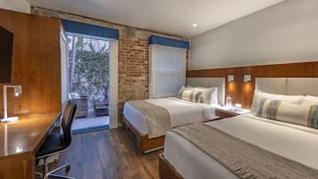 Room, 2 Double Beds, Garden View | Premium bedding, pillowtop beds, in-room safe, desk