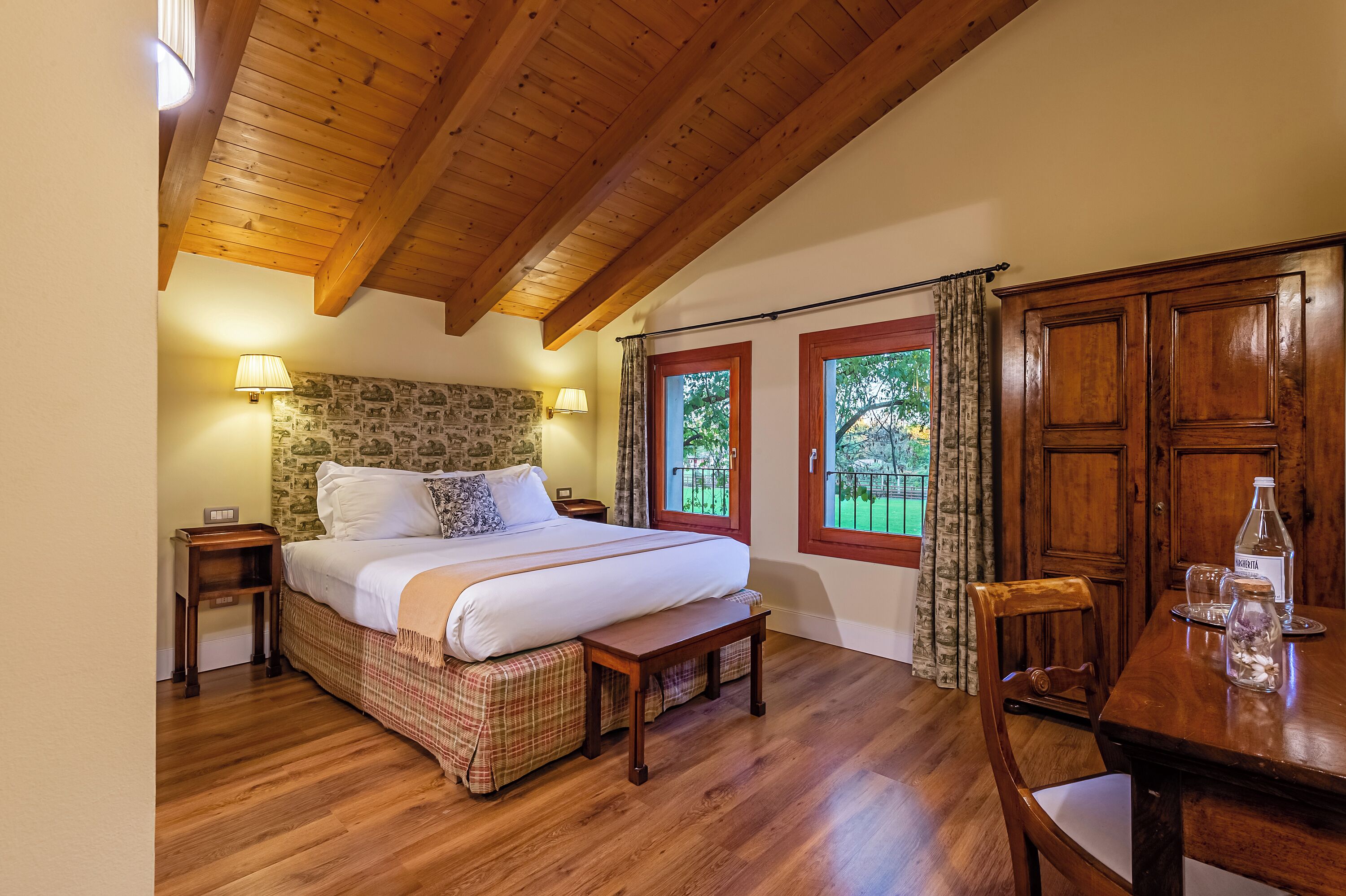 Premium bedding, desk, free WiFi, bed sheets