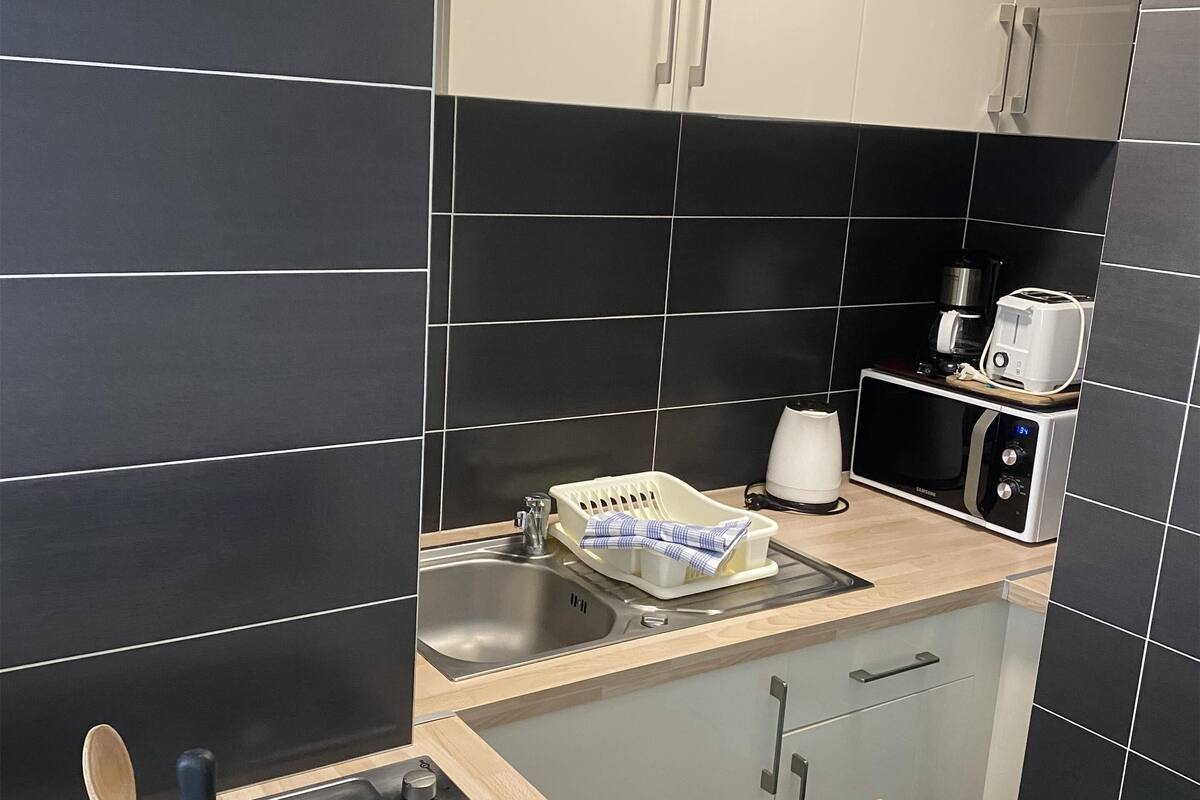 standard apartment, 1 queen bed, non smoking, kitchen | private kitchenette