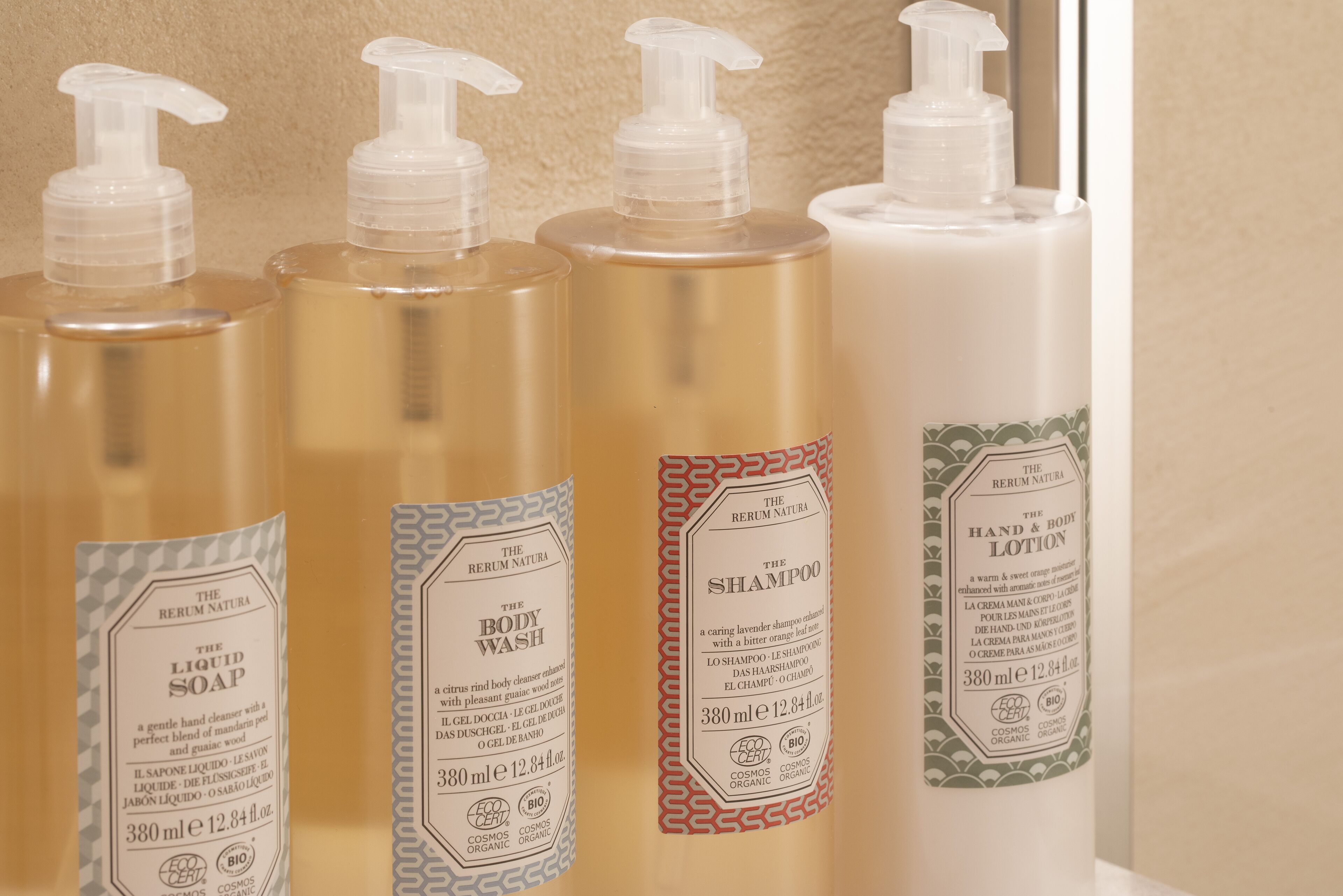 shower, rainfall showerhead, designer toiletries, hair dryer