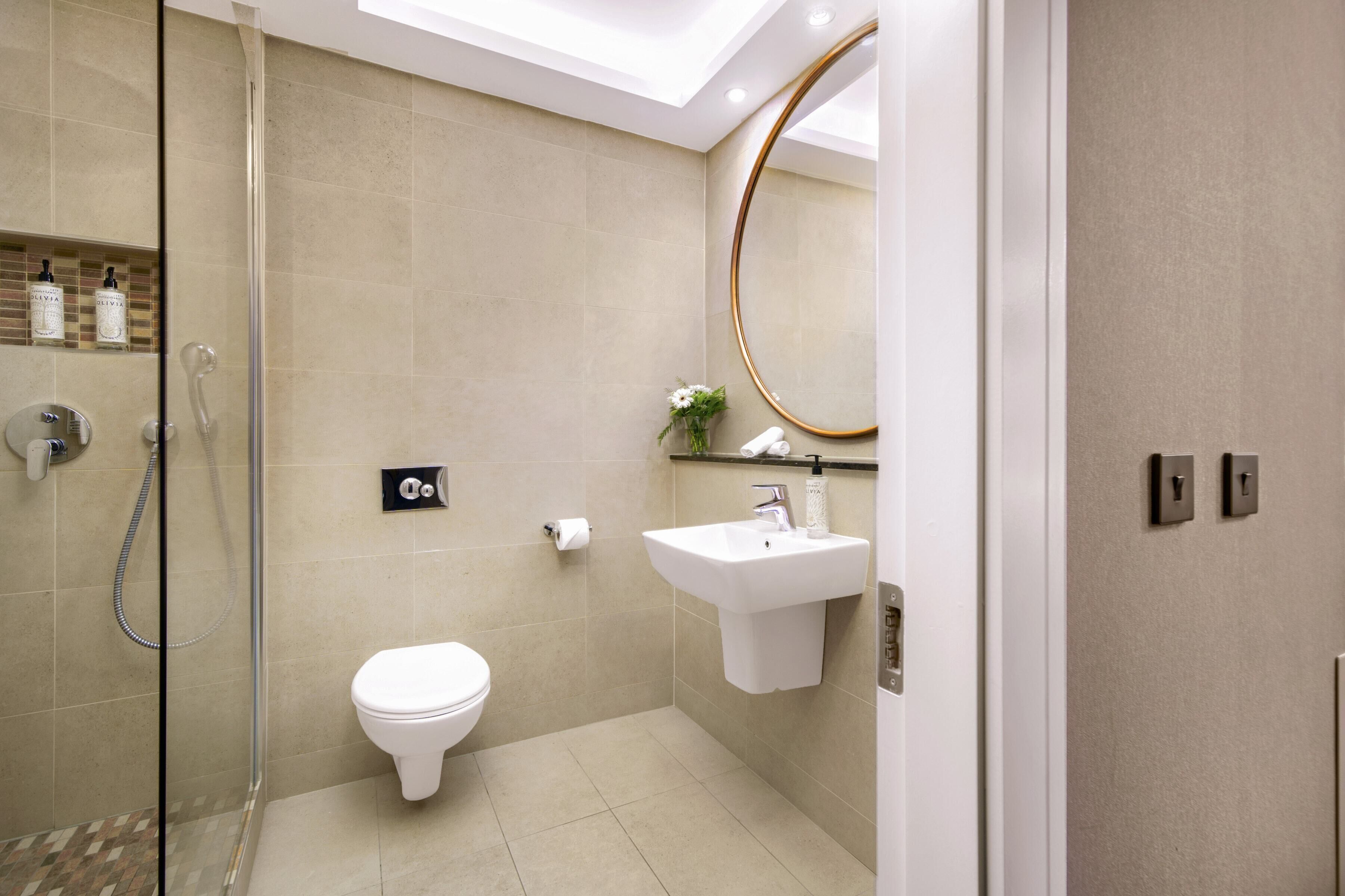 free toiletries, hair dryer, towels, soap