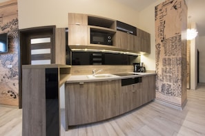 Apartment, 3 Bedrooms (Mickiewicza Street) | Private kitchenette | Full-size fridge, microwave, stovetop, coffee/tea maker