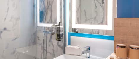 Desk, laptop workspace, blackout curtains, soundproofing