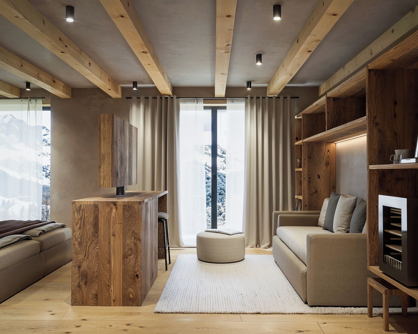 Superior-Dreibettzimmer | Wohnbereich | 26-Zoll-Fernseher mit Satellitenempfang