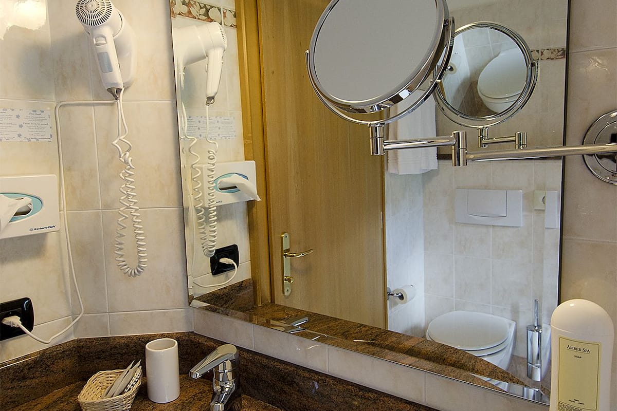 shower, free toiletries, hair dryer, bidet