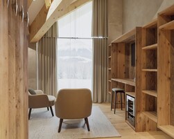 Doppia Deluxe | Area soggiorno | TV 26 pollici con canali satellitari