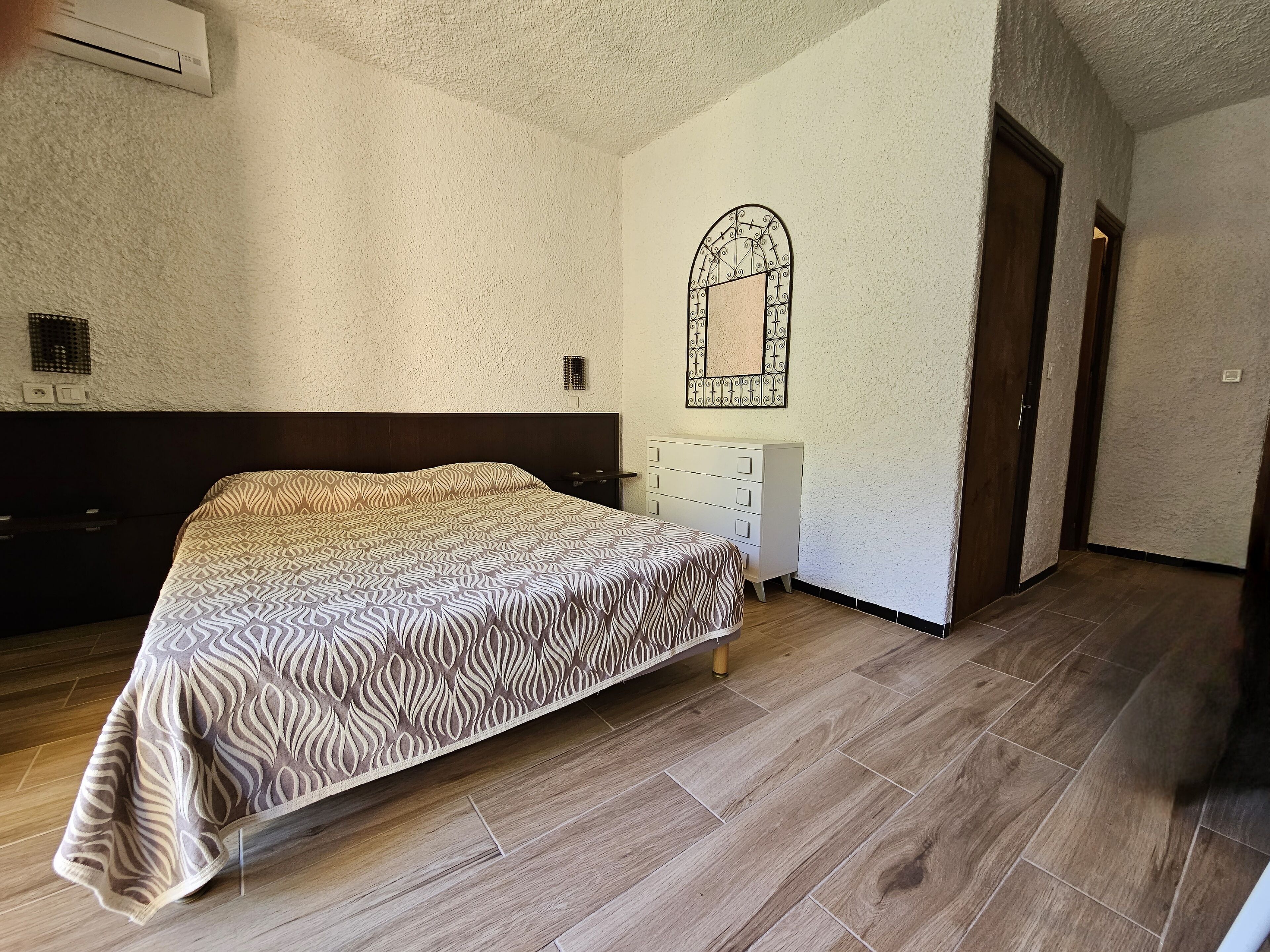 panoramic double room, sea view | 1 bedroom, desk, blackout curtains, cots/infant beds