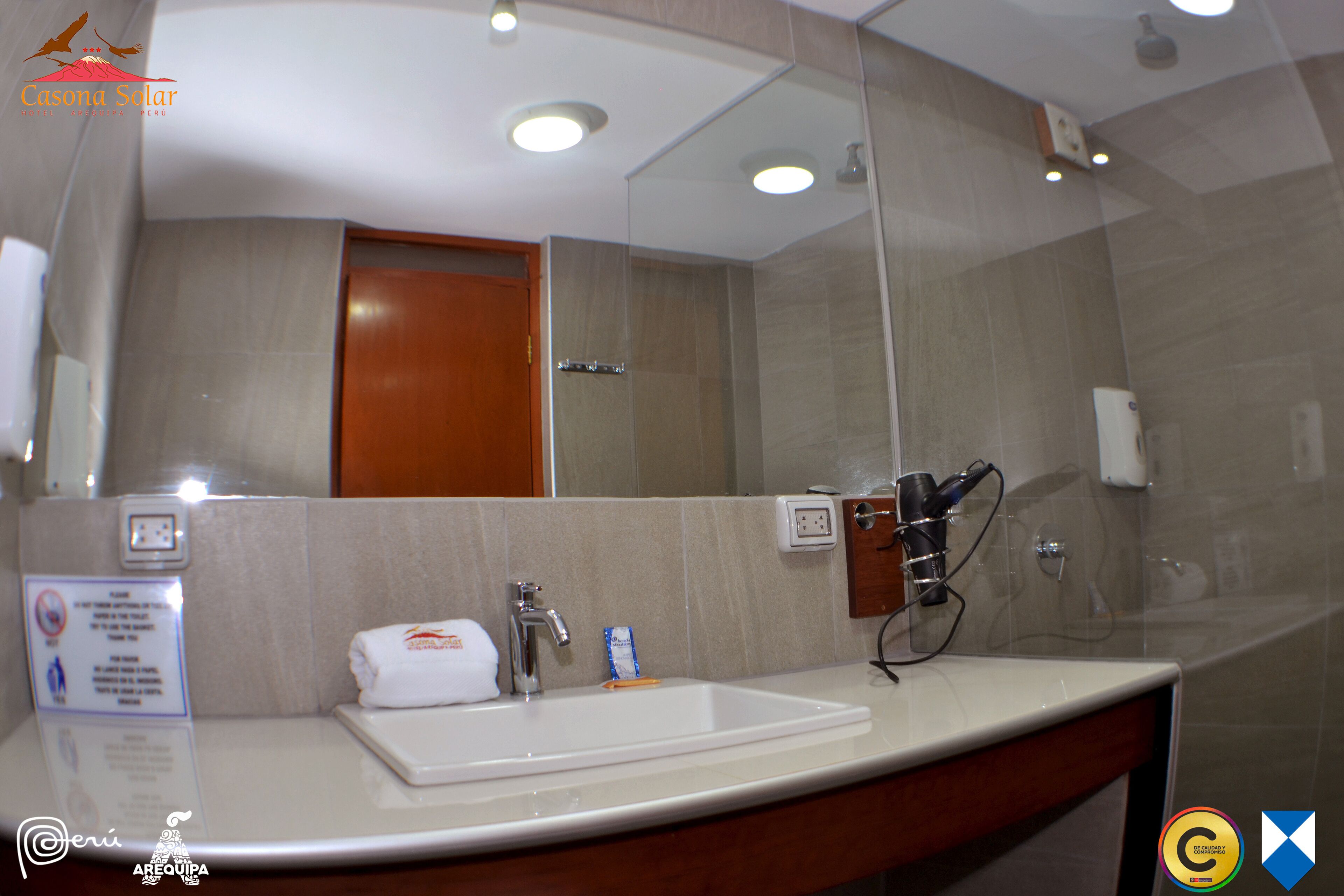 double room | bathroom | shower, free toiletries, hair dryer, towels