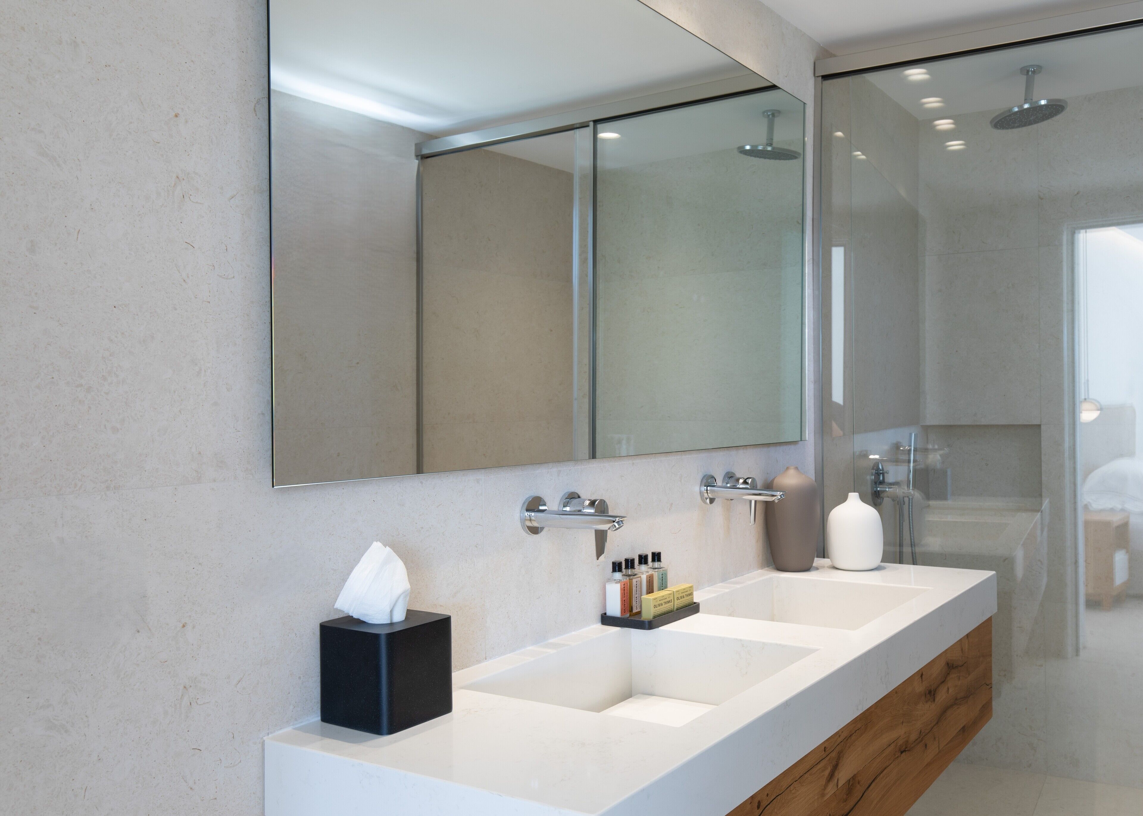 deluxe quadruple room | bathroom | free toiletries, hair dryer, towels