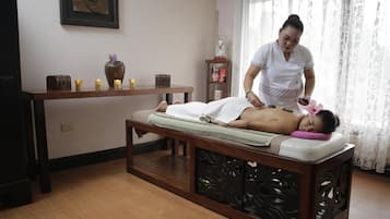 Couples treatment rooms, body scrubs, facials, manicures and pedicures