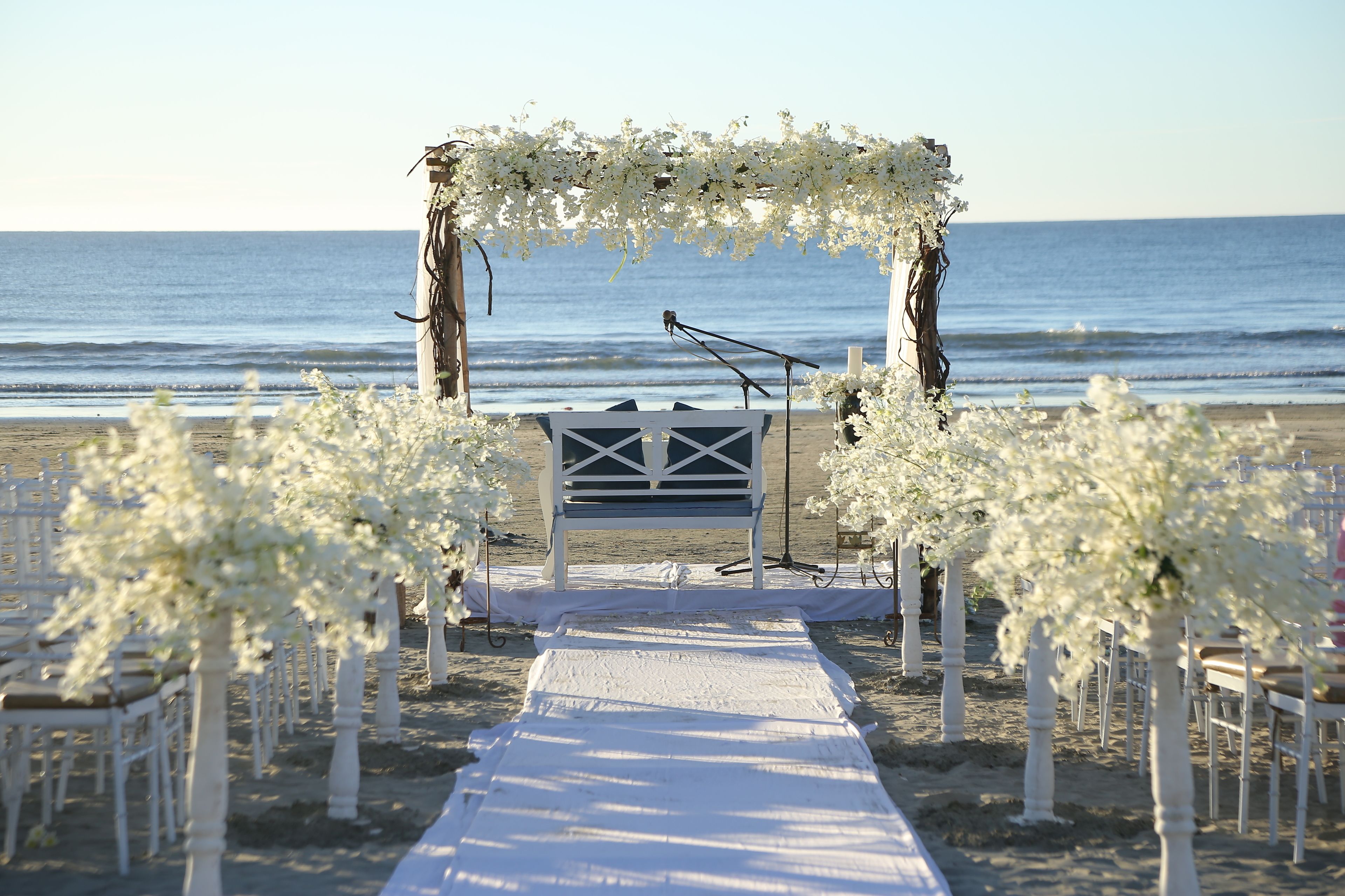 Outdoor wedding area