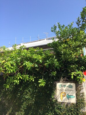 Majoituspaikan sisäänkäynti