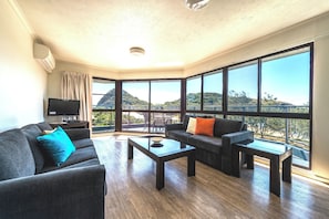 Basic Apartment, 2 Bedrooms, Ocean View | Living area | TV - Rosslyn Bay Resort (Rosslyn)